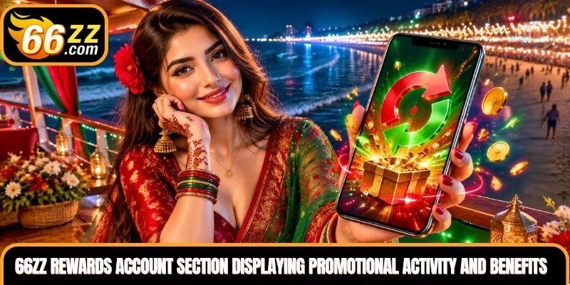 66ZZ Rewards account section displaying promotional activity and member benefits