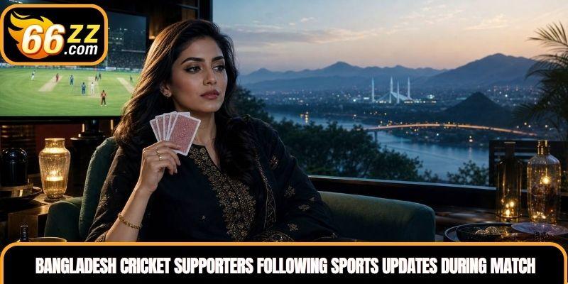 Bangladesh cricket supporters following Sports Updates during an exciting international match