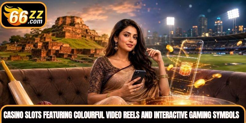 Casino Slots featuring colourful video reels and interactive gaming symbols