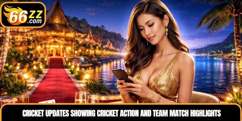 Cricket Updates showing international cricket action and Bangladesh team match highlights